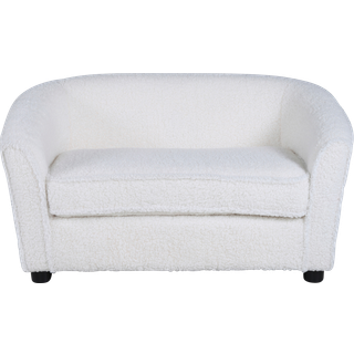 Teddy sofa 2 personers til barn hvid.