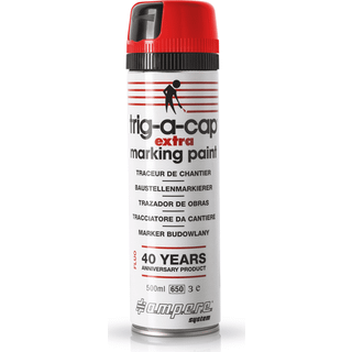 AMPERE Trig-a-Cap - Fluoriserende rød markeringsspray