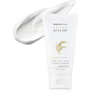 THANK YOU FARMER Rice Pure Clay Mask to Foam Cleanser 150 ml