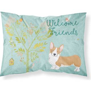 """" Caroline's Treasures Welesment Friends Welsh Pembroke Corgi Red Pillowcase Standard """"