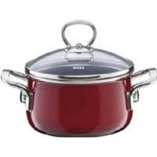 Riess Nouvelle Rosso extra stark Kasserolle 16 cm / 1,0 L - Emaille - Rot