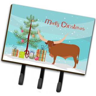 """" Caroline's Treasures Ankole-Watusu Cow Christmas Wall Hook Triple Multicolor """"