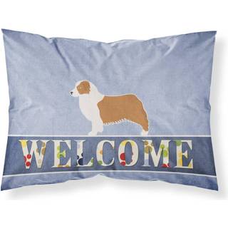 """" Caroline's Treasures Australian Shepherd Dog Welcome Pillowcase Standard """"