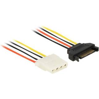 SATA strøm adapter - 15-pin hun til 4-Pin hun Molex - 20 cm