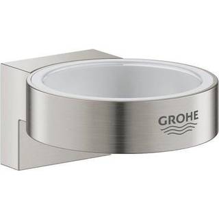 Grohe Selection vægholder ø56mm t/glas/disp Supersteel