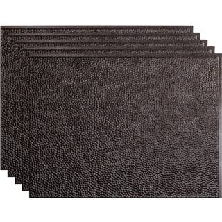 Fasde hamret dekorativ vinyl 18in x 24in backsplash panel i r?get tin (5 pakning)