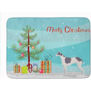 """" Caroline's Treasures Greyhound Christmas Tree Machine Washable Memory Foam Mat Doormats Multicolor """"