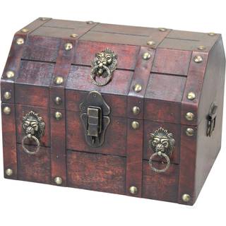 Antik tr?piratkiste med l?ve ringe