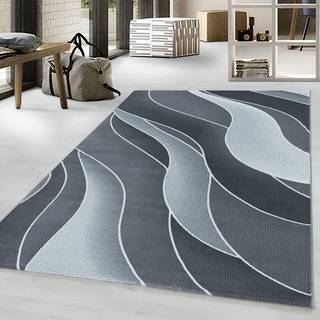 Costa Kortluvet tæppe Bølge - Grå - 200x290