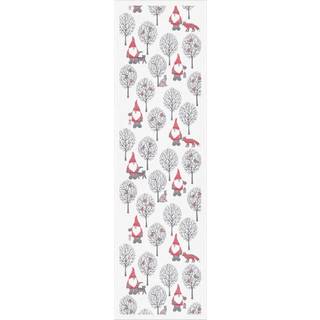 Ekelund Linneväveri Tomteliv bordløber 35x120 cm Grå/Rød