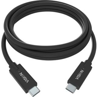 VISION 1m Black USB-C Cable