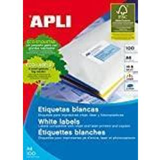 5 x Apli etiketter 105x29mm hvid