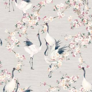 Arthouse Wallpaper Blossom Crane 924800