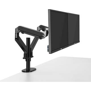 WERGON - Move - Justerbar Dual Desktop holder til to skærme med Gaspatron - Monitor skærme Max 27 - Sort
