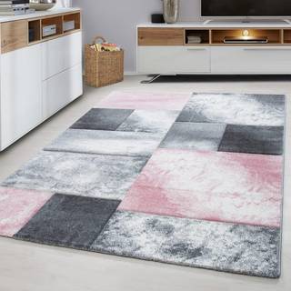 Hawaii Kortluvet tæppe Ternet - Pink - 200x290