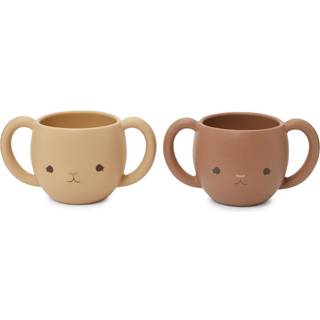 Konges Sløjd, Cutie Drikkekop Med Hank, 2-pak, Copper Brown/rose Sand