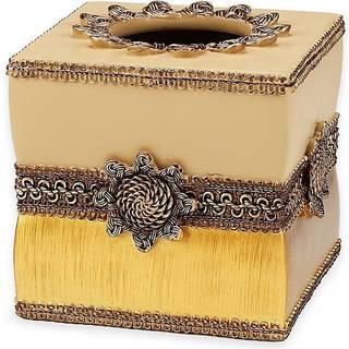 Avanti -senget?j - Tissue Box Cover Guest Badev?relse V?sentlige ting Elegant badev?relsesindretning (flettet medaljonopsamling)