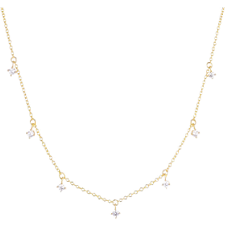 Sif Jakobs Ellera Piccolo Halskæde 18 kt. Forgyldt Sølv SJ-N12210-CZ-SG - Dame - 925 Sterling Silver