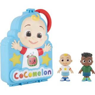CoComelon Carry Along-figuretui - Indeholder 2 ledfigurer JJ og Cody - Leg p? farten - Den perfekte rejsegave - Leget?j til sm?b?rn og f?rskoleb?