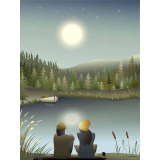 Moonlight With You - Plakat 50x70 cm fra ViSSEVASSE