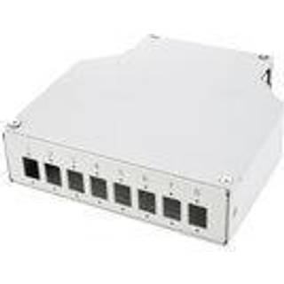 DIGITUS DN-96891 Din Rail Splice Box for 8 LC/DX couplers Color grey