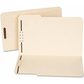 Universal UNV13520 1/3 -sk?ret faner Forst?rkede topfanemapper med fastg?relseselementer - MANILA i juridisk st?rrelse (50/boks)