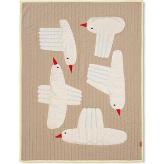 Ferm Living Bird Quilted Tæppe Sand