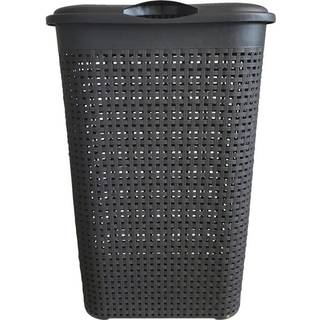 Vasketøjskurv Rattanlook, 50 L, sort