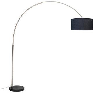 Stålbuelampe med stofskærm sort 50 cm - XXL