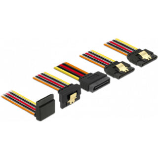 DELOCK Cable SATA 15 pin power plug with latching function, 15cm