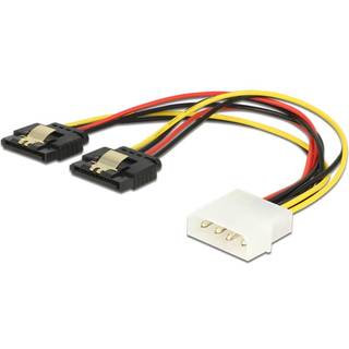 Floppy adapter - 4-Pin Molex han til 2 x SATA 15-Pin han - 20 cm