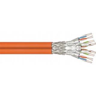 CAT 7a S-FTP duplex netværkskabel | Orange (solid 2xAWG 23/1, CU, L | PRIS-MATCH