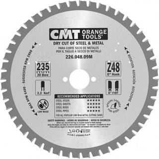 Rundsavsklinge til metal CMT 226; 235x2.2x30; Z48; 0°