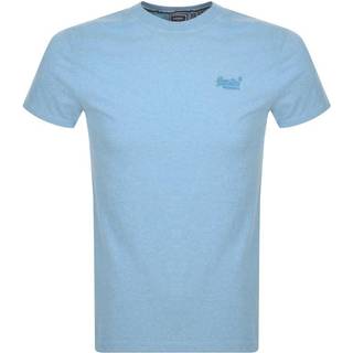 SUPERDRY ESSENTIAL LOGO EMB TEE - Blå