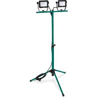 VONROC Arbejdslampe - 2x20W - lygte | LED | Sammenklappelig - Vippbar | Justerbar stander | Udstrålingsvinkel: 100° pr. lampe