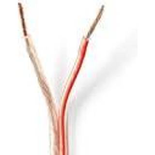 Nedis Højtaler Kabel | 2 x 2.50 mm² | Kobber | 15.0 m | Runde | PVC | Gennemsigtig | Rulle