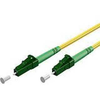 Goobay Lyslederkabel (FTTH), Singlemode (OS2) Yellow, gul (Simplex), 30 m fiberoptisk kabel, LC-APC (8°) stik > LC-APC (8°) stik, halogenfri kabelkappe (LSZH)