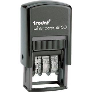Trodat E4850L Trodat Econ Micro 5-in-1 Message Stamp Dater Selvindkobling 1 x 3/4 bl?/r?d