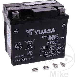 Yuasa YTX5L-BS 12V AGM Batteri til Motorcykel