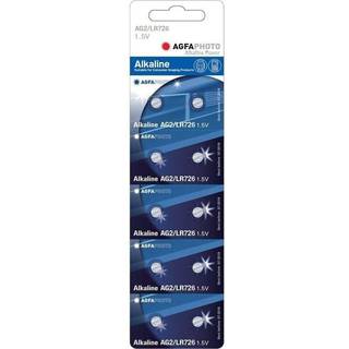 LR726/AG2 10-pak AgfaPhoto knapcellebatteri - Alkaline, 1,5V