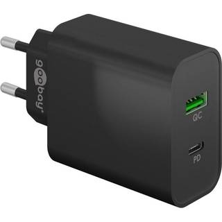 USB-A/ USB-C oplader (45W PD) | Sort | PRIS-MATCH