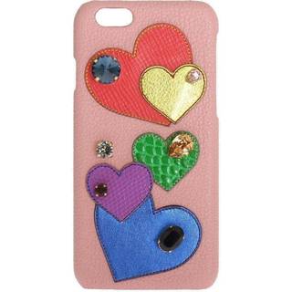 Dolce & Gabbana Chic Pink Leather Crystal iPhone Case