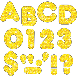 Trend Enterprises Inc. Yellow Sparkle 4 """" Casual UC Ready Letters