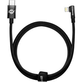Baseus MVP hårdført USB-C til Lightning kabel m vinkel - 1m - Sort