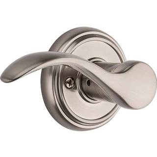 Baldwin Tobin Half Dummy Door Venstreh?ndet h?ndtag Ikke-drejende d?rh?ndtag til skabet fransk d?r med mikrobanbeskyttelse i satin nikkel