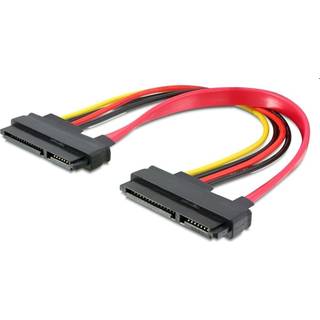 SATA 22-Pin adapterkabel - 22-Pin hun til 22-Pin hun - 20 cm