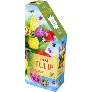 MADD CAPP: Jeg er Tulip - 350 Piece Jigsaw Puzzle - 8005 - Alder 10+ Unik blomsterformet gr?nse Udfordrende tilf?ldigt snit inkluderer uddannelse