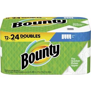 Bounty Select-a-st?rrelse dobbelt 2-lags papirh?ndkl?der 98 ark pr. Rullepakke med 12 ruller