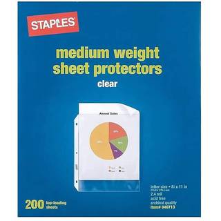 Topbelastning 2,4 Mil Clear Sheet Protectors 200 Count.