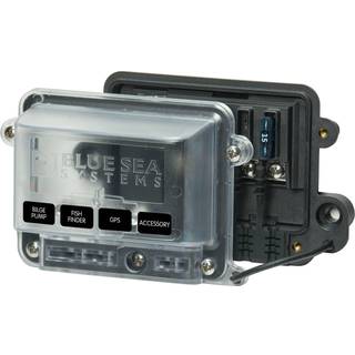 Sikringsholder Blue Sea Systems ST-Blade Water-Resistant Fuse Block, til 4 fladstiftsikringer, M4, 80 A